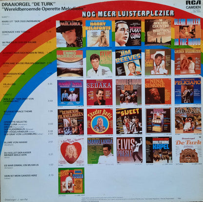 Draaiorgel De Turk - Wereldberoemde Operette Melodieën (LP) 52143 Vinyl LP Vinyl Goed / Hoes Goed