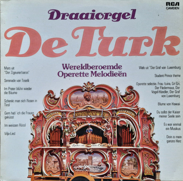 Draaiorgel De Turk - Wereldberoemde Operette Melodieën (LP) 52143 Vinyl LP Vinyl Goed / Hoes Goed