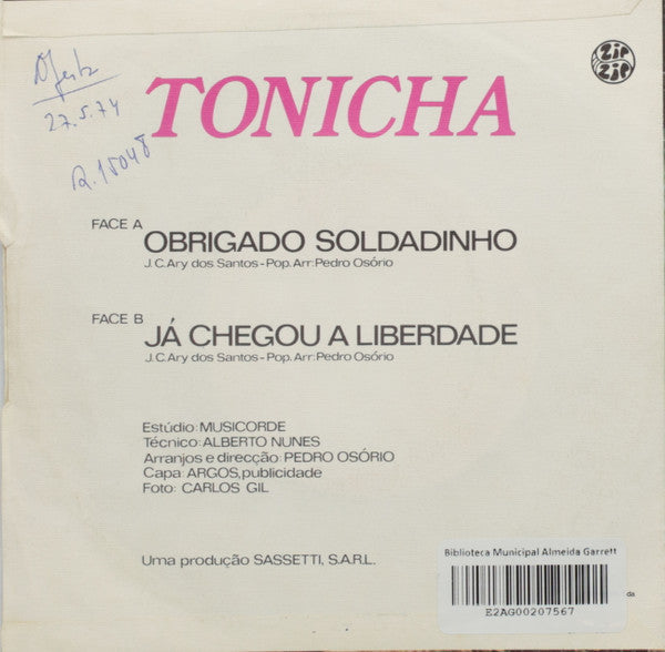 Tonicha - Obrigado Soldadinho 34889