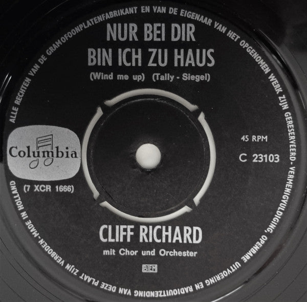 Cliff Richard - Nur Bei Dir Bin Ich Zu Haus (Wind Me Up) 42487 Vinyl Singles Vinyl Goed / Hoes Generic