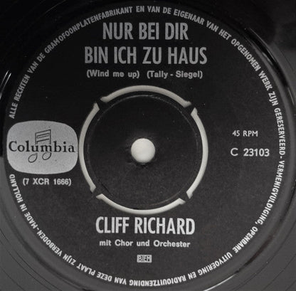 Cliff Richard - Nur Bei Dir Bin Ich Zu Haus (Wind Me Up) 42487 Vinyl Singles Vinyl Goed / Hoes Generic