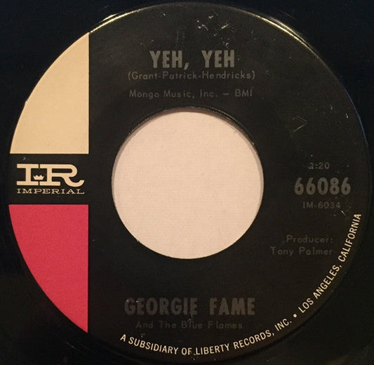 Georgie Fame & The Blue Flames - Yeh, Yeh 42421 Vinyl Singles Vinyl Goed / Hoes Generic