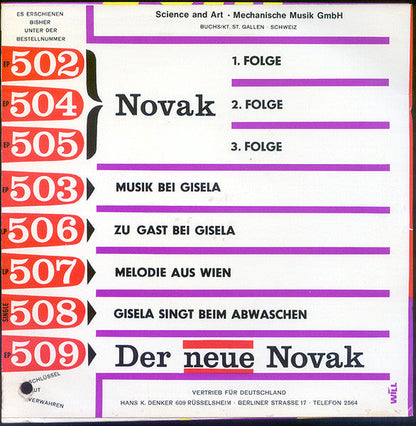 Gisela Jonas - Aber Der Novak Lässt Mich Nicht Verkommen Vinyl Singles Vinyl Zeer Goed / Hoesje Goed "VINYLSINGLES.NL"