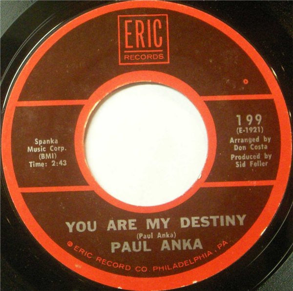 Paul Anka - You Are My Destiny 42384 Vinyl Singles Vinyl Goed / Hoes Generic