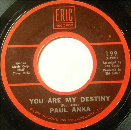 Paul Anka - You Are My Destiny 42384 Vinyl Singles Vinyl Goed / Hoes Generic