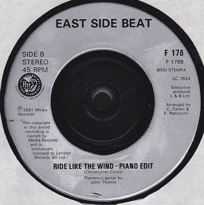 East Side Beat - Ride Like The Wind 31960 Vinyl Singles Vinyl Zeer Goed / Hoesje Goed "VINYLSINGLES.NL"