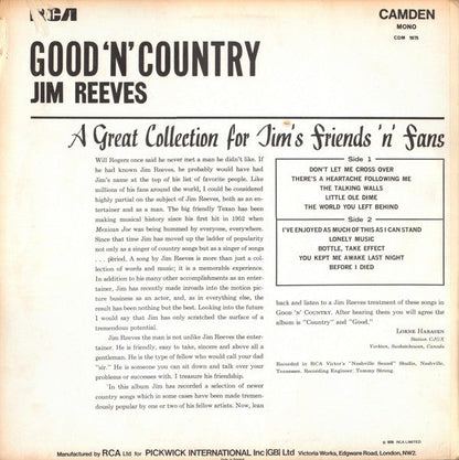 Jim Reeves – Good 'N' Country (LP) 44612