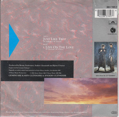 Gemini - Just Like That 30531 Vinyl Singles Vinyl Zeer Goed / Hoesje Goed "VINYLSINGLES.NL"