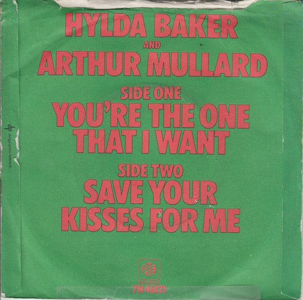 Hylda Baker & Arthur Mullard - You're The One That I Want Vinyl Singles Vinyl Zeer Goed / Hoesje Goed "VINYLSINGLES.NL"