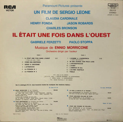 Ennio Morricone - Il Était Une Fois Dans L'Ouest (Bande Originale Du Film Paramount) (LP) 52278 Vinyl LP Vinyl Goed / Hoes Goed