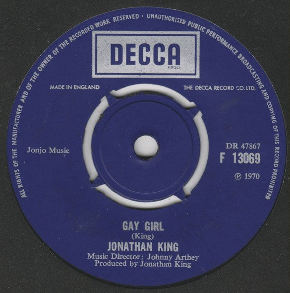 Jonathan King - Cherry, Cherry 41083 Vinyl Singles Vinyl Goed / Hoes Goed