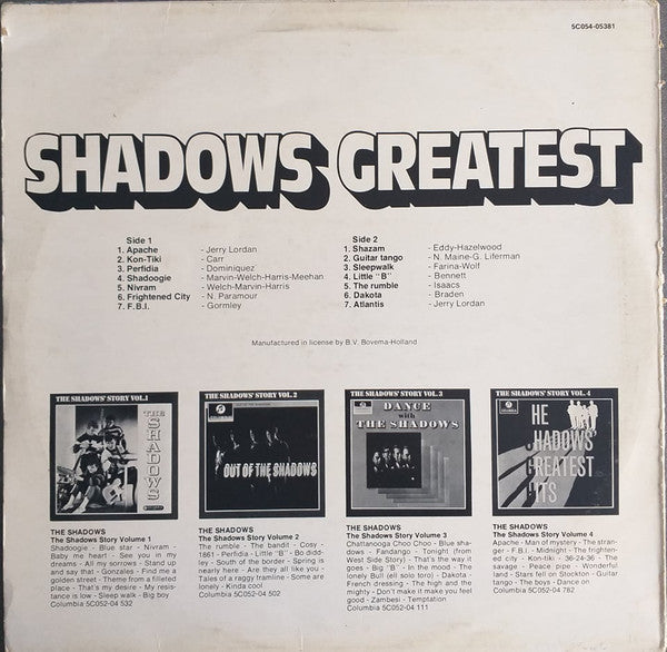 Shadows - Shadows Greatest (LP) 52177 Vinyl LP Vinyl Goed / Hoes Goed