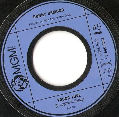 Donny Osmond - Too Young 08670 Vinyl Singles Vinyl Zeer Goed / Hoesje Generic "VINYLSINGLES.NL"