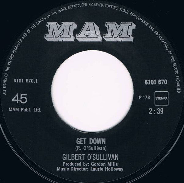 Gilbert O'Sullivan - Get Down 39307