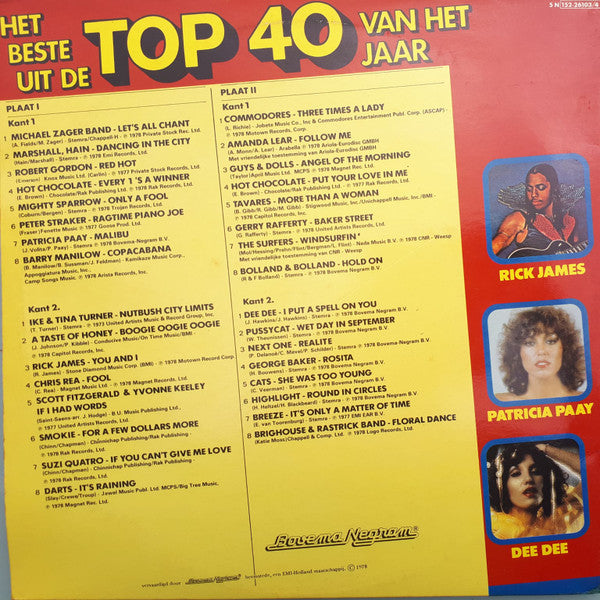 Various - Het Beste Uit De Top 40 Van Het Jaar (LP) Vinyl LP Dubbel Vinyl (VG) <br> Hoes (G+)