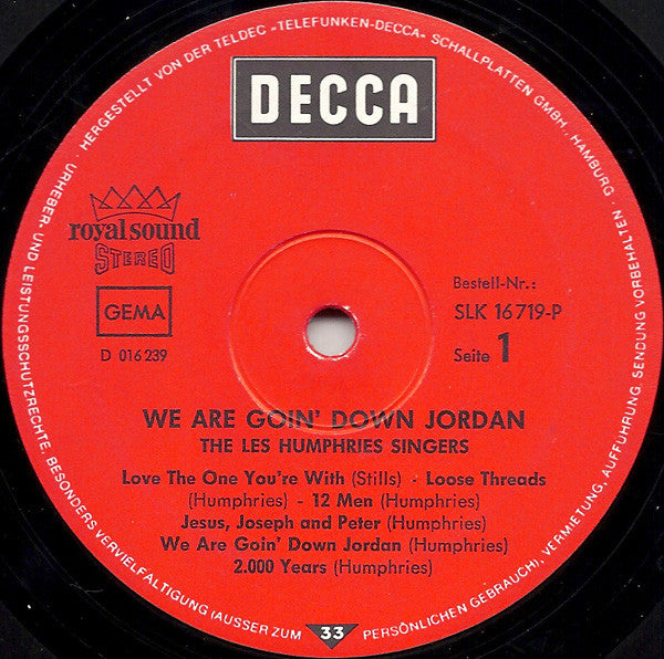 Les Humphries Singers - We Are Goin' Down Jordan (LP) 46551 Vinyl LP JUKEBOXSINGLES.NL   