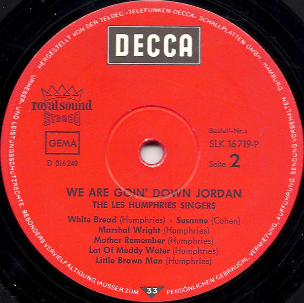 Les Humphries Singers - We Are Goin' Down Jordan (LP) 46551 Vinyl LP JUKEBOXSINGLES.NL   