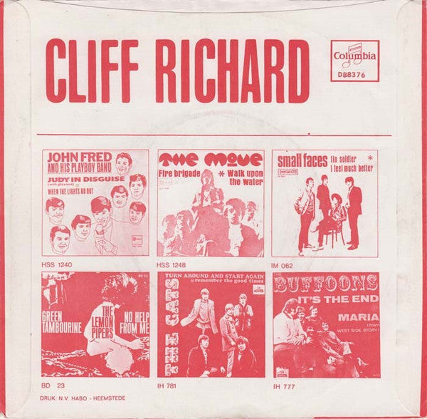 Cliff Richard - Congratulations 42849 Vinyl Singles Vinyl Zeer Goed / Hoesje Goed "VINYLSINGLES.NL"