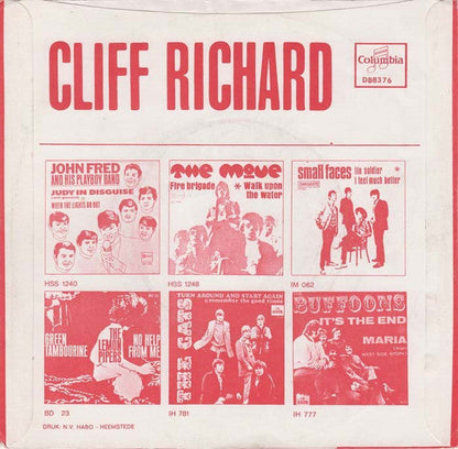 Cliff Richard - Congratulations 42849 Vinyl Singles Vinyl Zeer Goed / Hoesje Goed "VINYLSINGLES.NL"