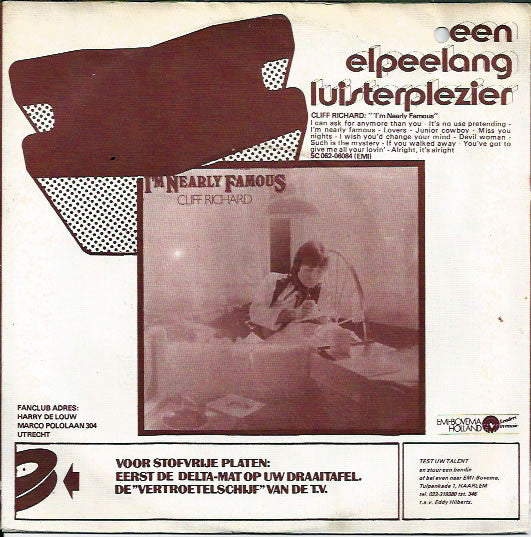 Cliff Richard - Hey Mr. Dreammaker 39434 Vinyl Singles Vinyl Goed / Hoes Goed