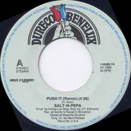 Salt 'N' Pepa - Push It (Remix) 41593 Vinyl Singles Toevoegen Vinyl Goed / Hoes Generic