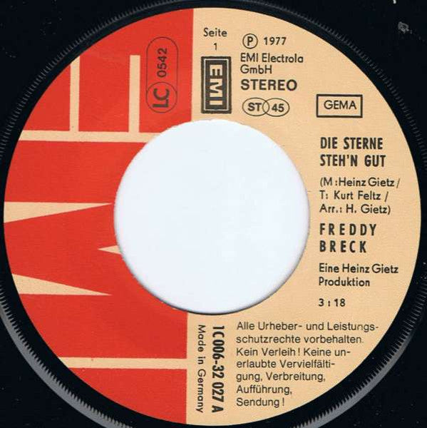 Freddy Breck - Die Sterne Steh'n Gut 38965