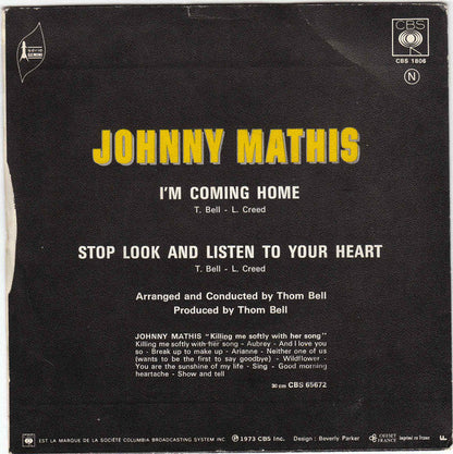 Johnny Mathis - I'm Coming Home 40726 Vinyl Singles Vinyl Goed / Hoes Goed