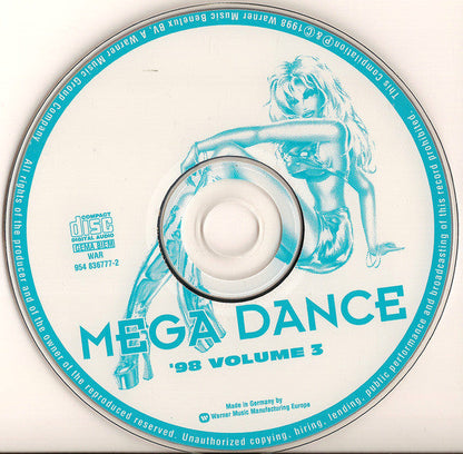 Various - Mega Dance '98 Volume 3 (CD) 70578 Compact Disc Goede Staat