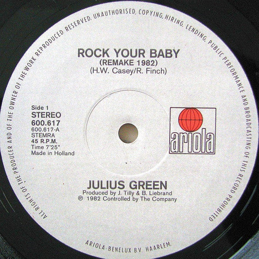 Julius Green - Rock Your Baby (Maxi-Single) Maxi-Singles JUKEBOXSINGLES.NL   