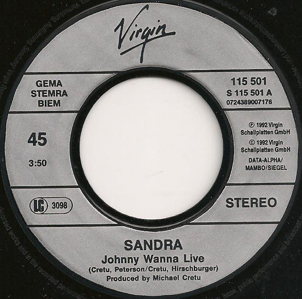 Sandra - Johnny Wanna Live 15148