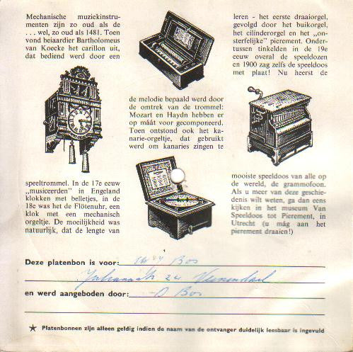 No Artist - Uw Lievelingsmuziek (Flexi-disc) 35213 Flexidisc Vinyl Goed / Hoes Goed