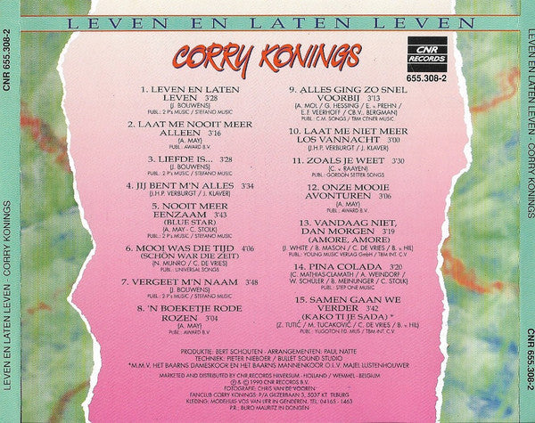 Corry Konings - Leven En Laten Leven (CD) 70689 Compact Disc Goede Staat