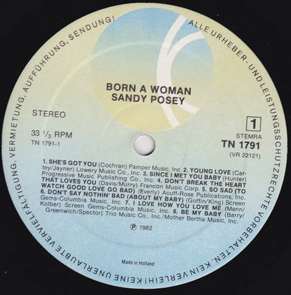 Sandy Posey - Born A Woman (LP) 40503 Vinyl LP Vinyl Goed / Hoes Goed