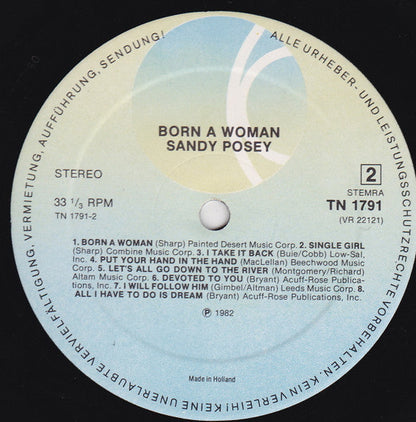 Sandy Posey - Born A Woman (LP) 40503 Vinyl LP Vinyl Goed / Hoes Goed