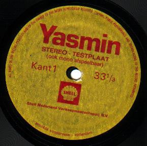 No Artist – Yasmin Stereo Testplaat (Flexidisc) 42759 Flexidisc Vinyl Goed / Hoes Goed