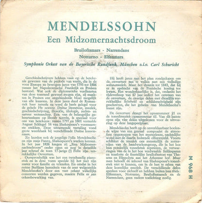 Felix Mendelssohn-Bartholdy - Een Midzomernachtsdroom 40770 Vinyl Singles Vinyl Goed / Hoes Goed