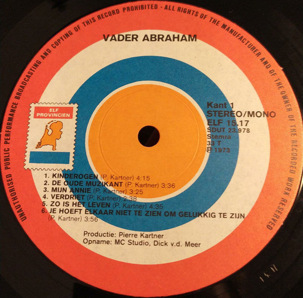 Vader Abraham - Zo Is Het Leven (LP) 52178 Vinyl LP Vinyl Goed / Hoes Goed