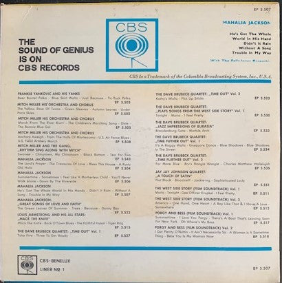 Mahalia Jackson - He's Got The Whole World In His Hands 42245 Vinyl Singles EP Vinyl Goed / Hoes Goed