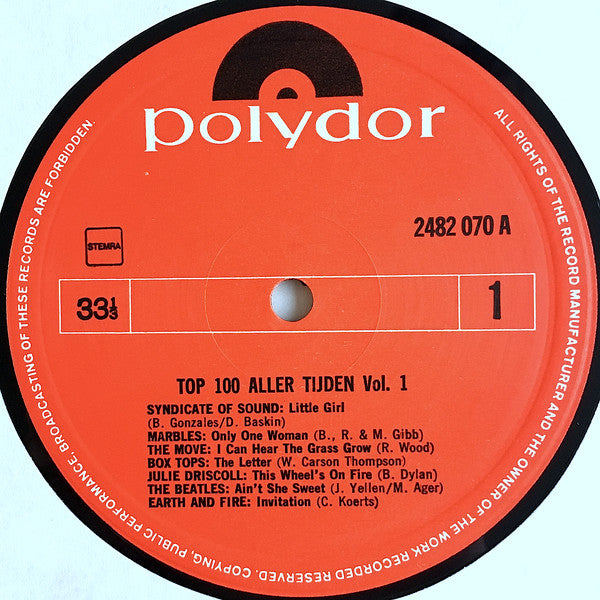 Various – Top 100 Aller Tijden Vol.1 (LP) 48324 Vinyl LP JUKEBOXSINGLES.NL   