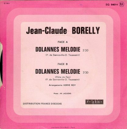 Jean-Claude Borelly - Dolannes Melodie 30710 (B) Vinyl Singles Vinyl Goed / Hoes Goed