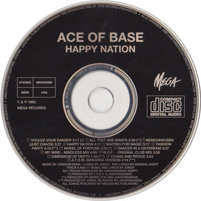 Ace Of Base - Happy Nation (CD) 70925 Compact Disc Goede Staat