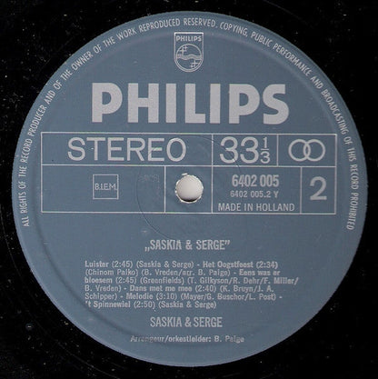Saskia &amp; Serge – Saskia &amp; Serge (LP) 49809 (B)