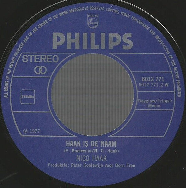 Nico Haak - Is Je Moeder Niet Thuis 43481 Vinyl Singles Vinyl Goed / Hoes Goed