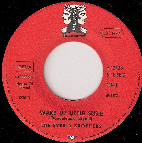 Everly Brothers - Wake Up Little Susie 40435 Vinyl Singles Vinyl Goed / Hoes Generic