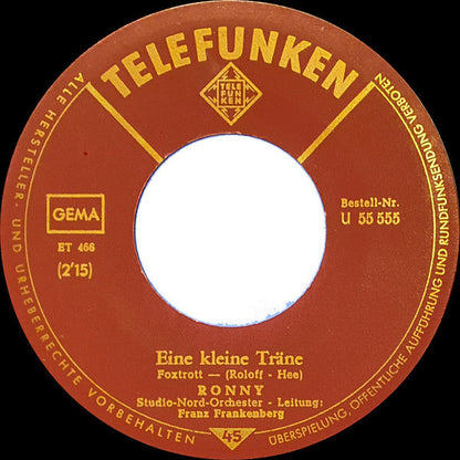 Ronny - Eine Kleine Träne 42341 Vinyl Singles Vinyl Goed / Hoes Generic