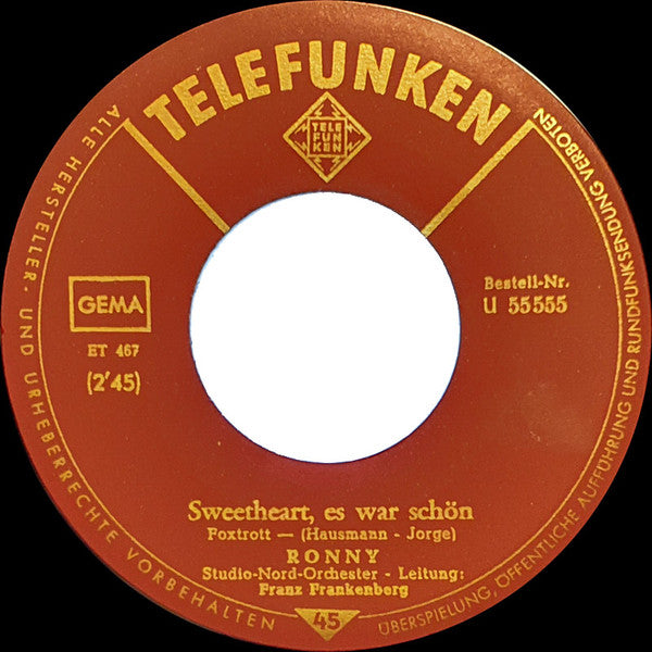 Ronny - Eine Kleine Träne 42341 Vinyl Singles Vinyl Goed / Hoes Generic