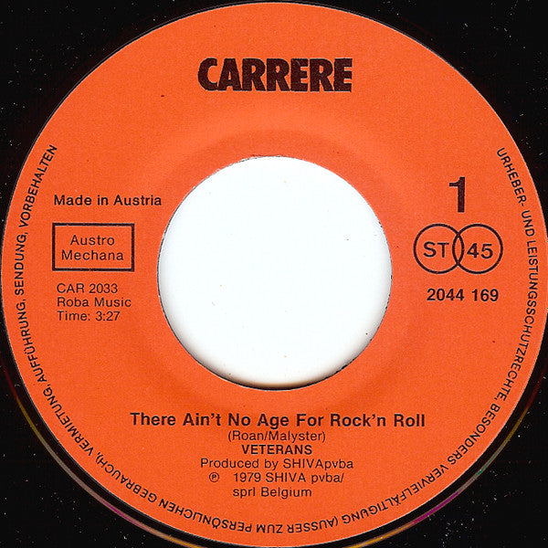 Veterans - There Ain't No Age For Rock 'n' Roll 41823 Vinyl Singles Vinyl Goed / Hoes Generic