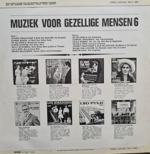 Various - Muziek Voor Gezellige Mensen 6 (LP) 52261 Vinyl LP Vinyl Goed / Hoes Goed