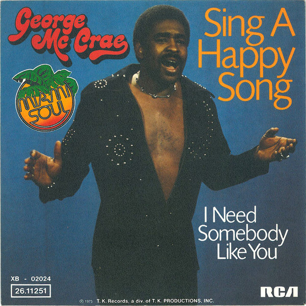 George McCrae - Sing A Happy Song 31297 Vinyl Singles Vinyl Zeer Goed / Hoesje Goed "VINYLSINGLES.NL"