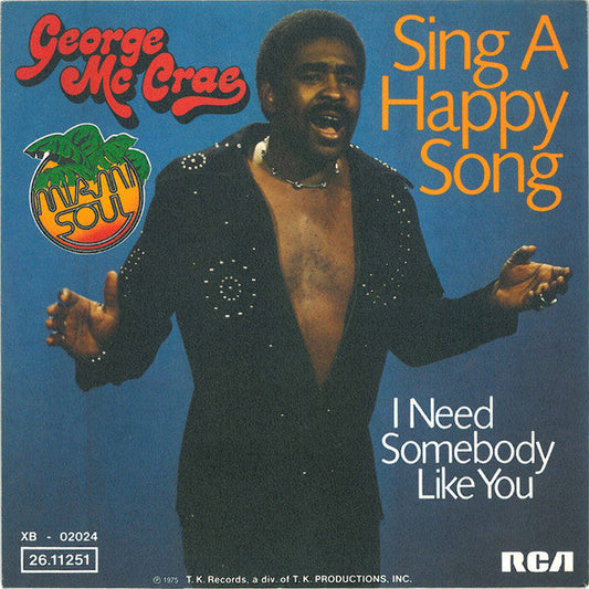 George McCrae - Sing A Happy Song 31297 Vinyl Singles Vinyl Zeer Goed / Hoesje Goed "VINYLSINGLES.NL"